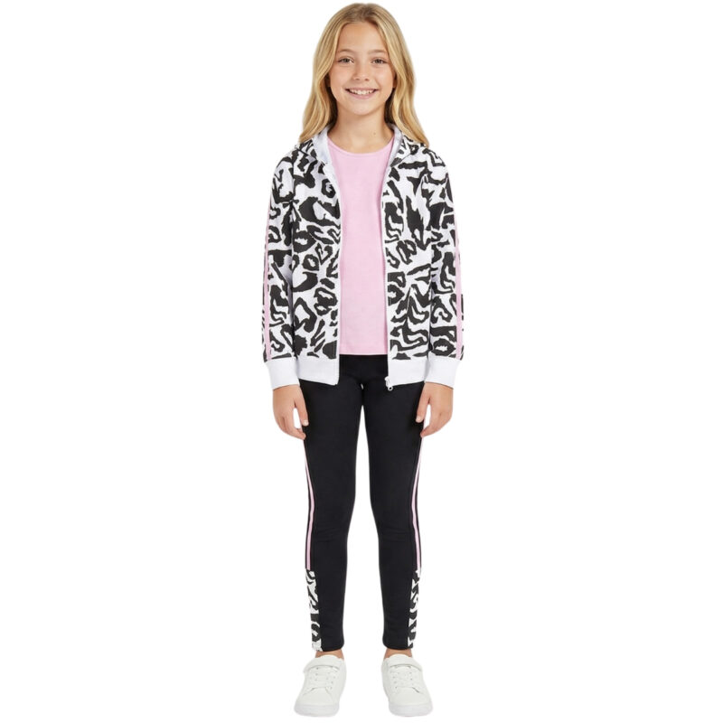 Trax σετ 3 τεμαχίων ροζ με ζακέτα, μπλούζα και κολάν Be Happy