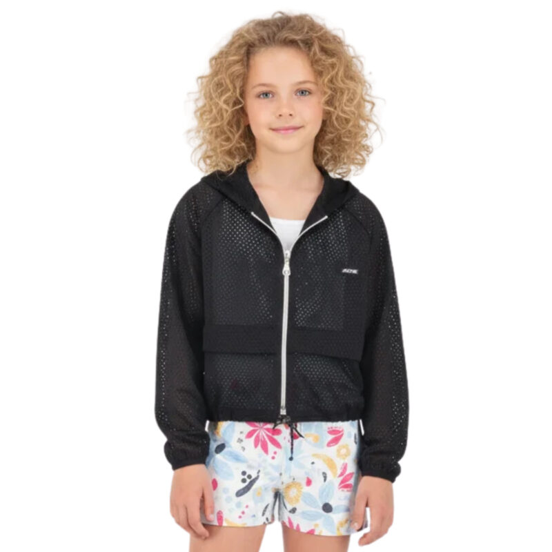 Joyce αθλητική ζακέτα Black Sporty κορίτσι – λάστιχα με κλιπ στο τελείωμα για ρυθμιζόμενη εφαρμογή