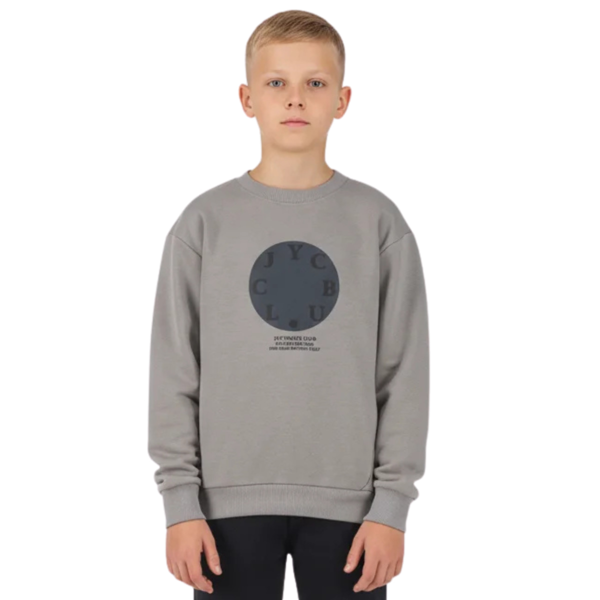 Joyce μπλούζα φόρμας Circle για αγόρι σε γκρι με τύπωμα στο εμπρός μέρος