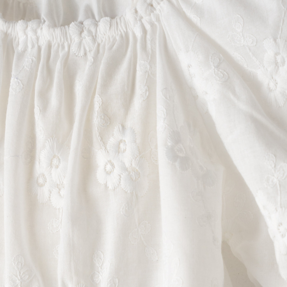 Εβίτα λευκό τοπ με κοφτό κέντημα και δέσιμο μπροστά για κορίτσια, καλοκαίρι