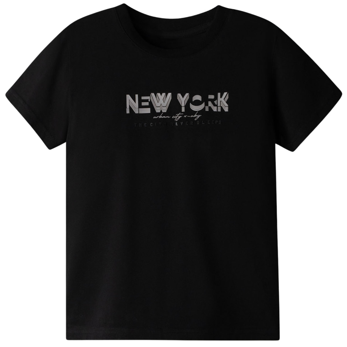 Hashtag βαμβακερή μαύρη μπλούζα για αγόρι με ελαστική σύνθεση για άνετες κινήσεις