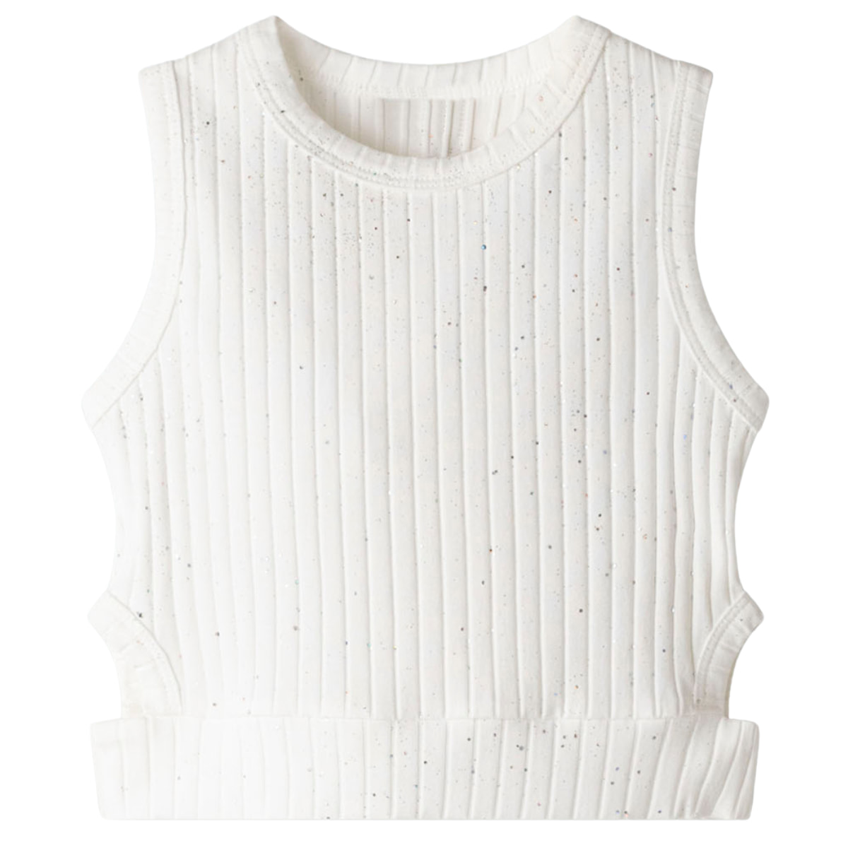 Εβίτα Ecru Elegance τοπ για κορίτσια με ανοίγματα στα πλαϊνά, εκρού