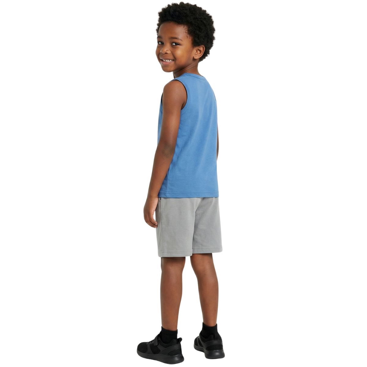 Σετ Trax Creative για αγόρια, μπλε μπλούζα και γκρι βερμούδα, καλοκαίρι
