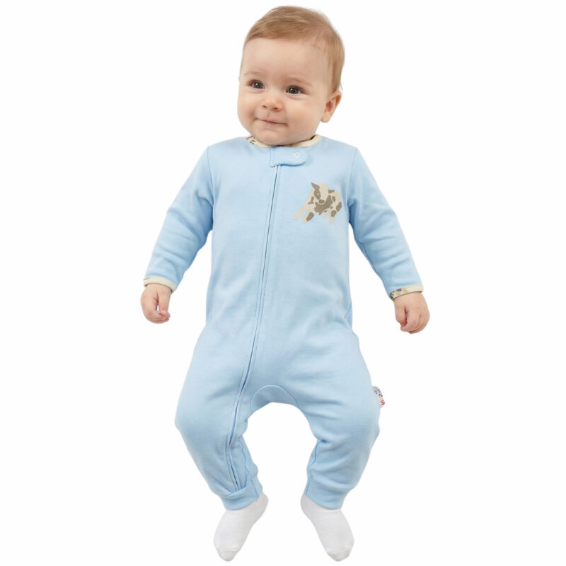 Midirik γαλάζιο φορμάκι για αγόρι Little Goat με διακριτικό τύπωμα