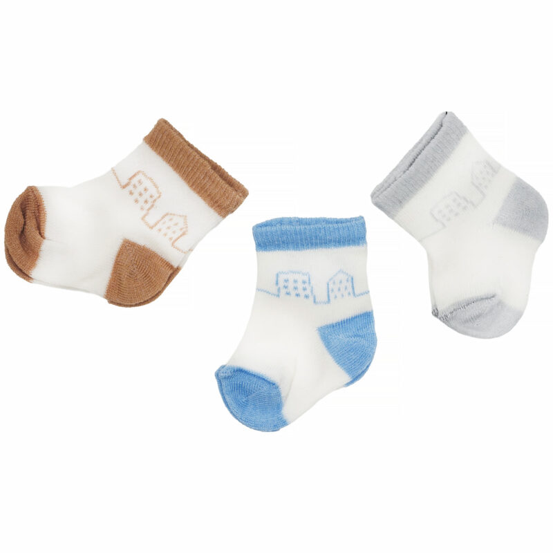 SVS Baby βρεφικές καλτσούλες τριών τεμαχίων «Tiny Houses» - Kidz.gr