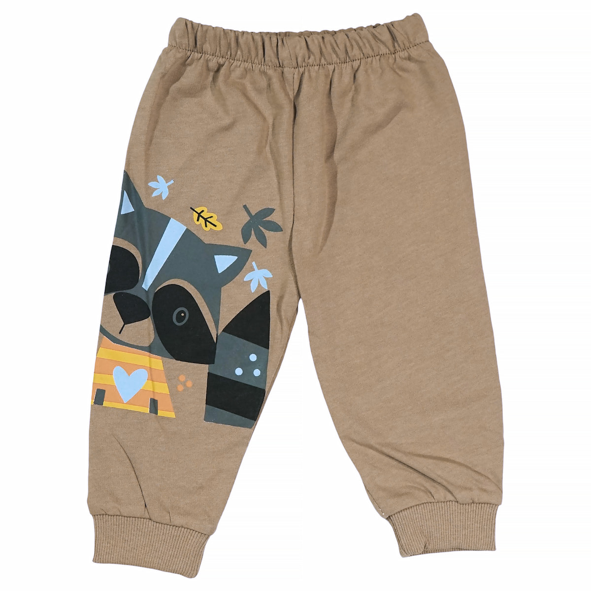 Βαμβακερό βρεφικό σετ Softness Baby για αγόρια με καφέ παντελόνι για το παιχνίδι