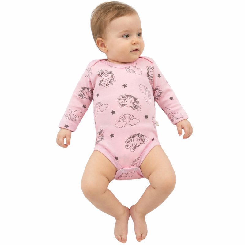 Nayinom μακρυμάνικο βρεφικό κορμάκι Unicorns Rainbow - Kidz.gr