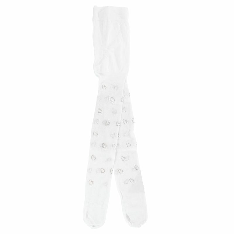 Παιδικό καλσόν Katamino με ασημί καρδούλες και μαλακό λάστιχο στη μέση για σταθερή εφαρμογή