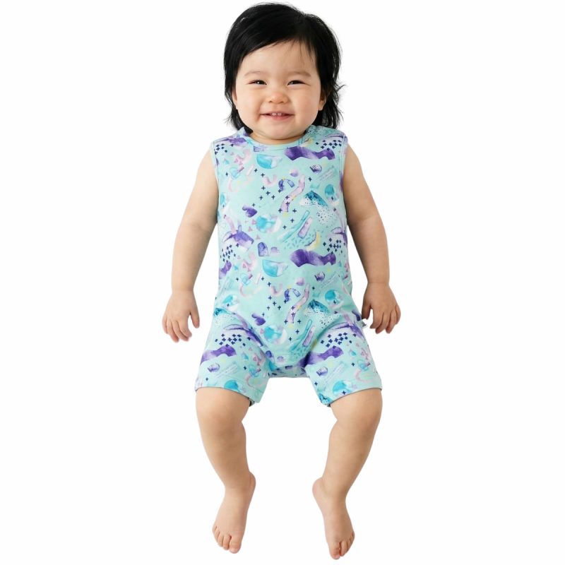 Mini Born Baby βρεφικό φορμάκι για κορίτσι με πολύχρωμο μοτίβο και αμάνικο σχέδιο