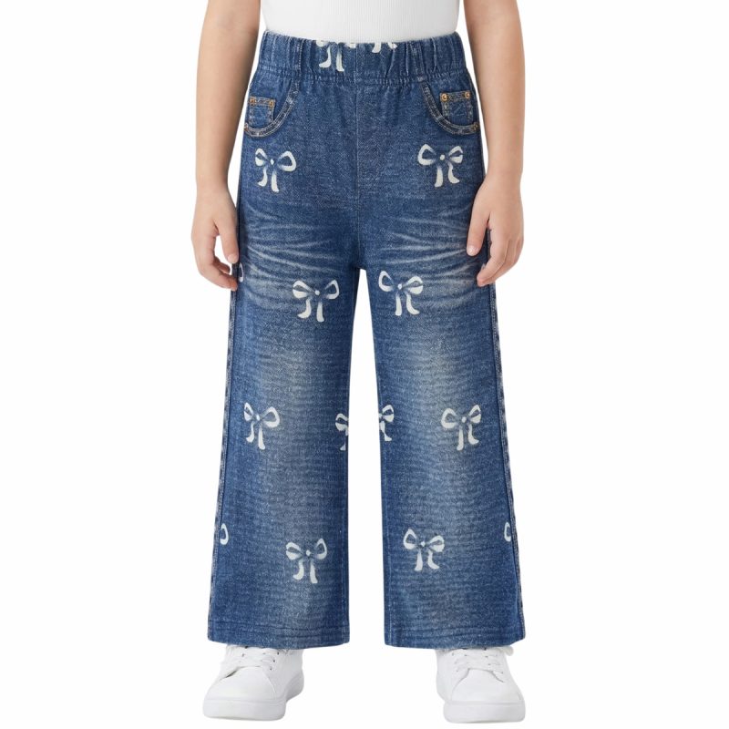 Ελαστικό παντελόνι τζιν Bebipa Kids για κορίτσι με φαρδιά γραμμή