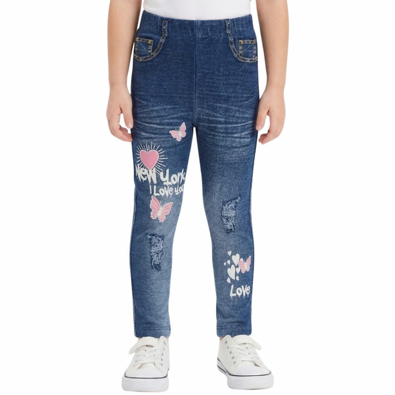 Λεπτό κολάν τζιν Bebipa Kids για κορίτσι με μαλακό λάστιχο στη μέση