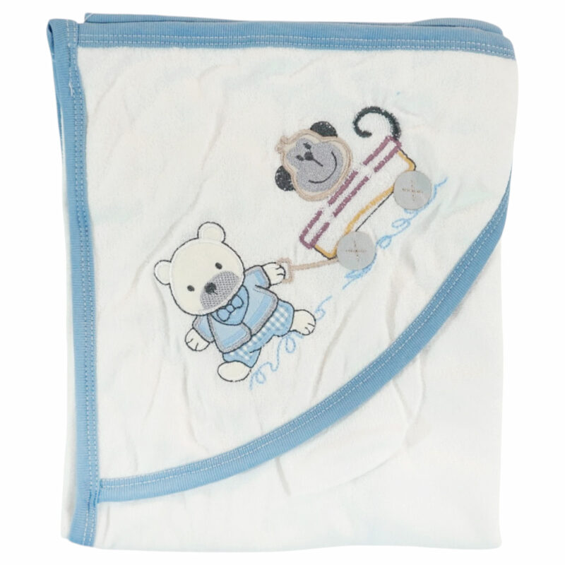 Μπουρνουζοπετσέτα Little Blue Friends Pamuk Baby - Kidz.gr