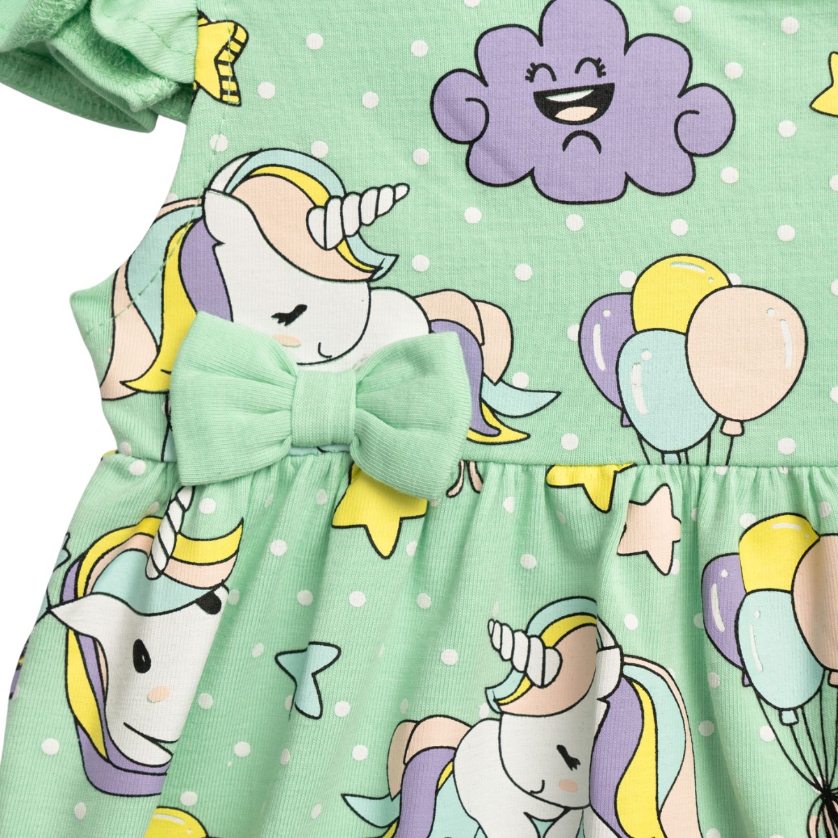 Funky φορεματάκι για κορίτσι με διακοσμητικά φιογκάκια μπροστά