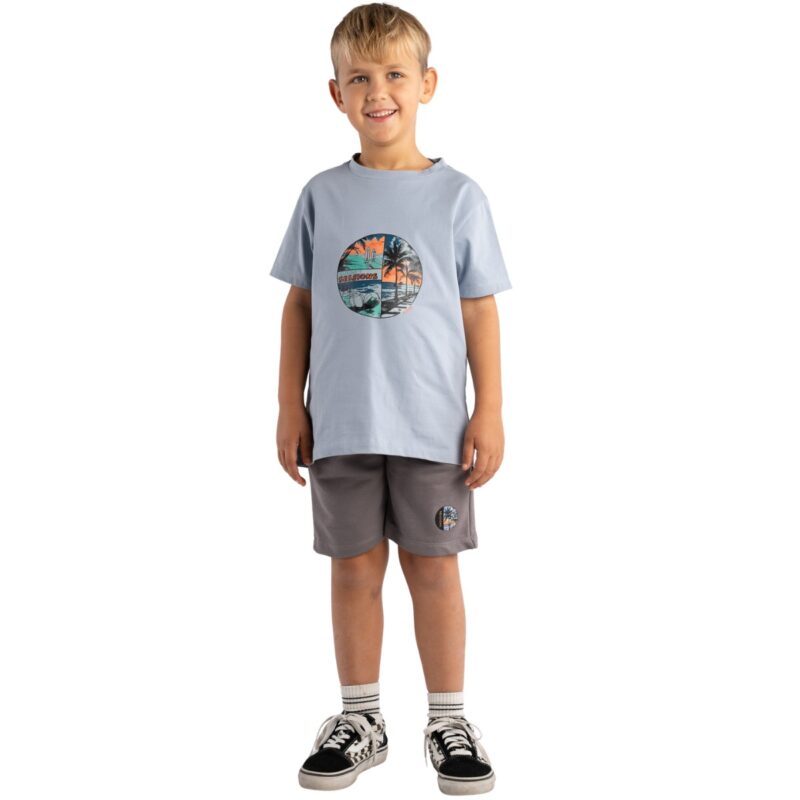 Σετ Hashtag γαλάζιο γκρι για αγόρι με κοντομάνικη μπλούζα και σορτσάκι