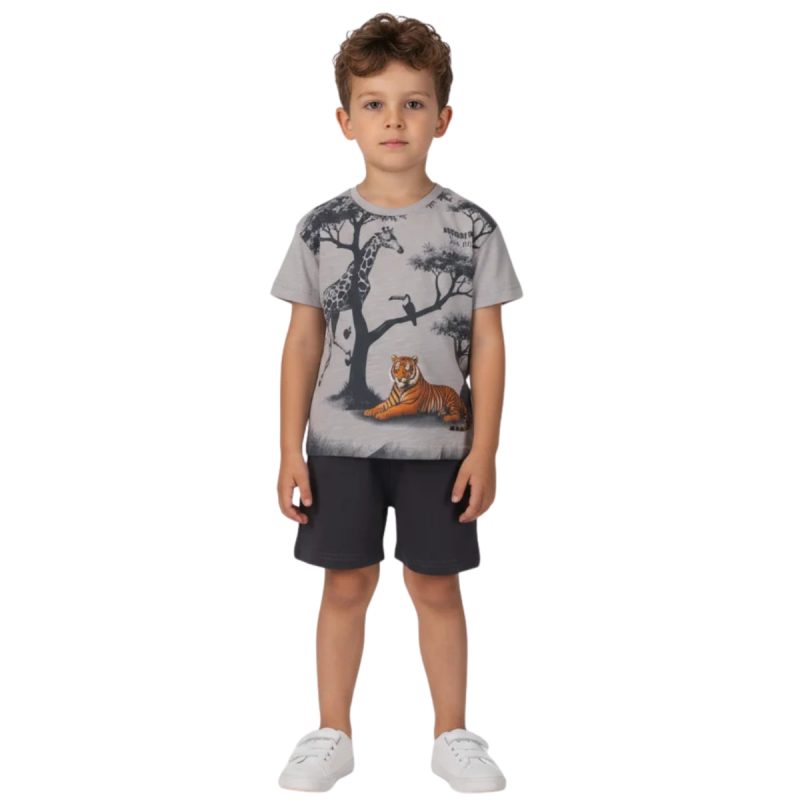 Γκρι σετ Joyce με τίγρη Natural Gray View - Kidz.gr