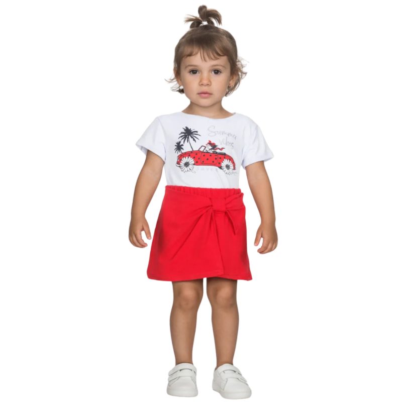 Σετ skorts White Vibes Joyce μπλούζα - Kidz.gr