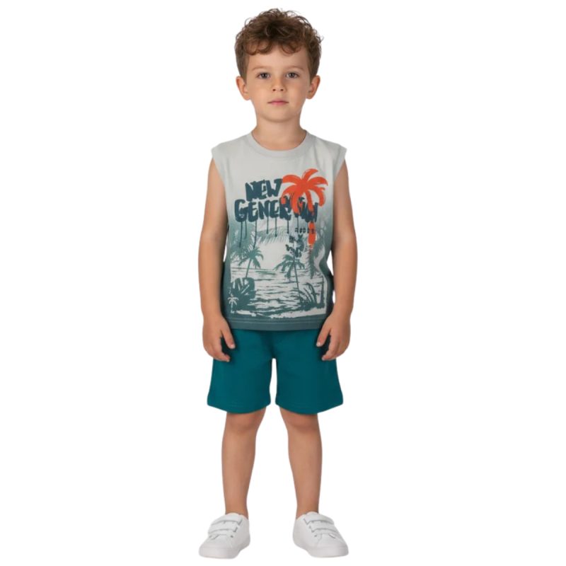 Σετ Joyce Green Generation αμάνικη μπλούζα σορτσάκι - Kidz.gr