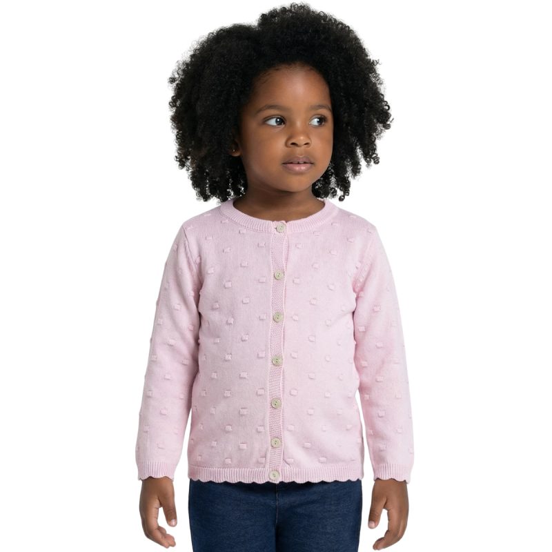 Baby One πλεκτή ζακετούλα από λεπτό νήμα «Soft Petal»