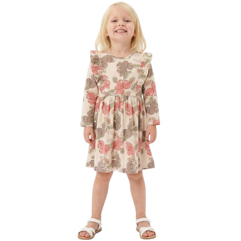 Deco Kids μακρυμάνικο φόρεμα από λεπτό ύφασμα «Floral Joy»