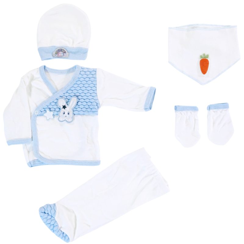 Con Con Baby σετ δώρου για νεογέννητα πέντε τεμαχίων από λεπτό ύφασμα «Tender Welcome»