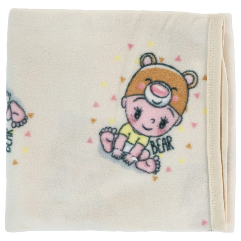 Story Baby ελαφριά κουβερτούλα για βρεφικό λίκνο, πορτ μπεμπέ ή καροτσάκι (0,90m X 0,90m) «Bear»