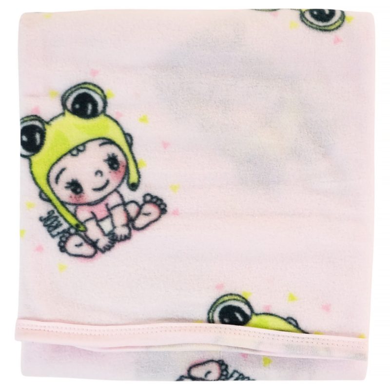 Story Baby ελαφριά κουβερτούλα για βρεφικό λίκνο, πορτ μπεμπέ ή καροτσάκι (0,90m X 0,90m) «Frog»