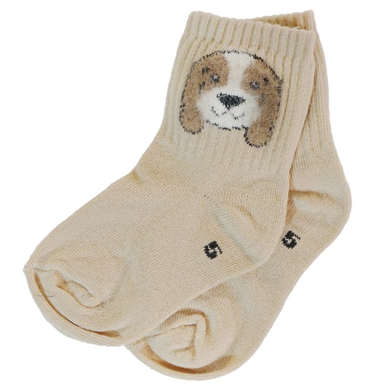Unlu Socks παιδικές κάλτσες «Beige Puppy»