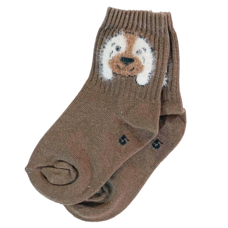 Unlu Socks παιδικές κάλτσες «Brown Puppy»
