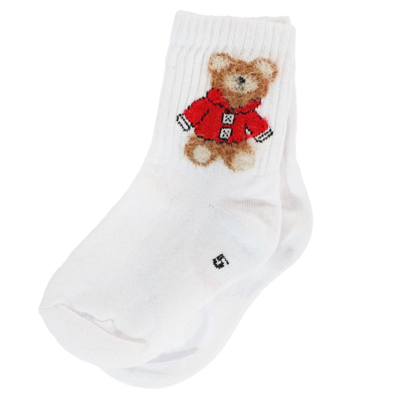 Unlu Socks παιδικές κάλτσες «White Teddy»