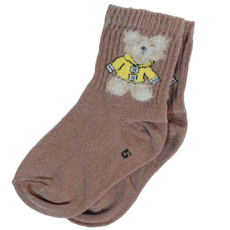 Unlu Socks παιδικές κάλτσες «Brown Teddy»