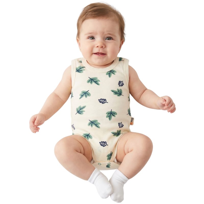 Βρεφικό κορμάκι Everyday Joy Nayinom μπεζ αμάνικο - Kidz.gr