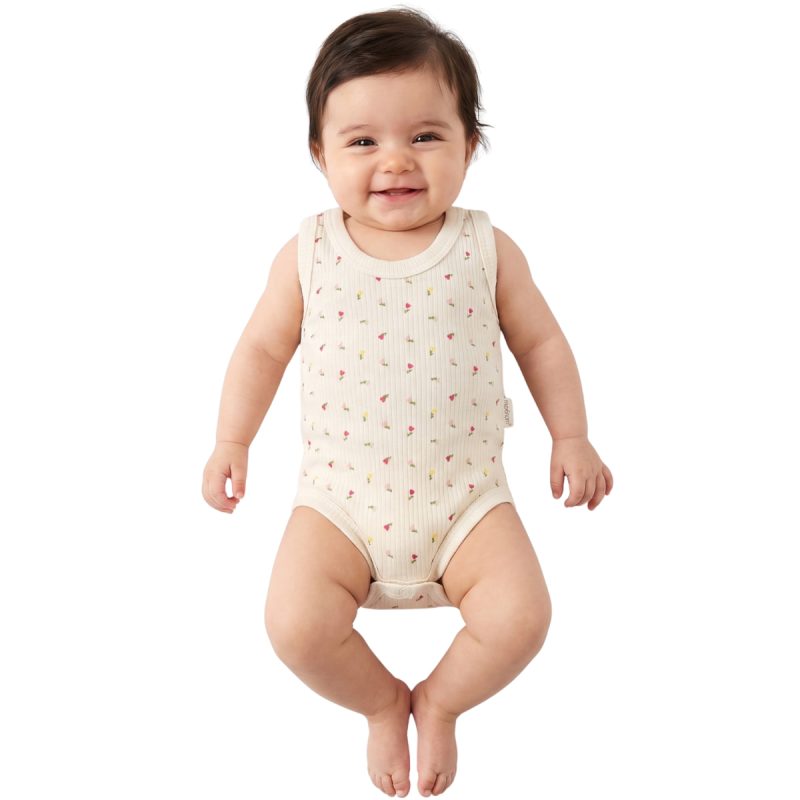 Nayinom αμάνικο βρεφικό κορμάκι «Tulip Garden»