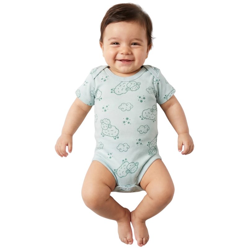 Nayinom κοντομάνικο βρεφικό κορμάκι «Fluffy Friends»