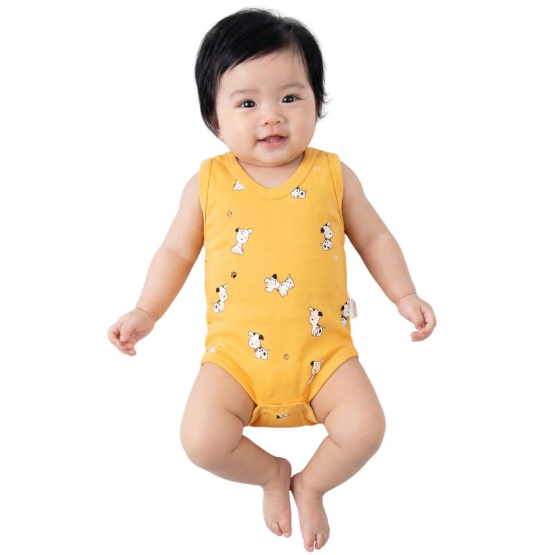 Nayinom αμάνικο βρεφικό κορμάκι «Happy Paws»