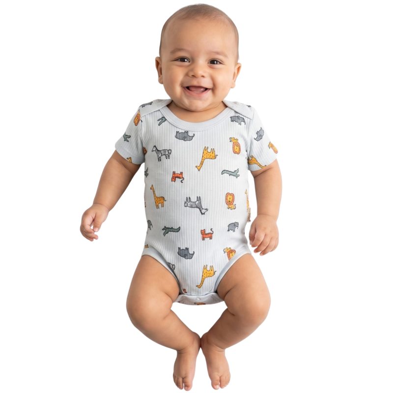 Nayinom κοντομάνικο βρεφικό κορμάκι «Jungle Roar»