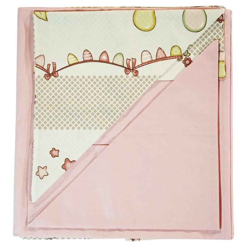 Little One σεντόνια 4 τεμάχια για κούνια «Sweet Kingdom» (1,10x1,60m & 0,45x0,34m)