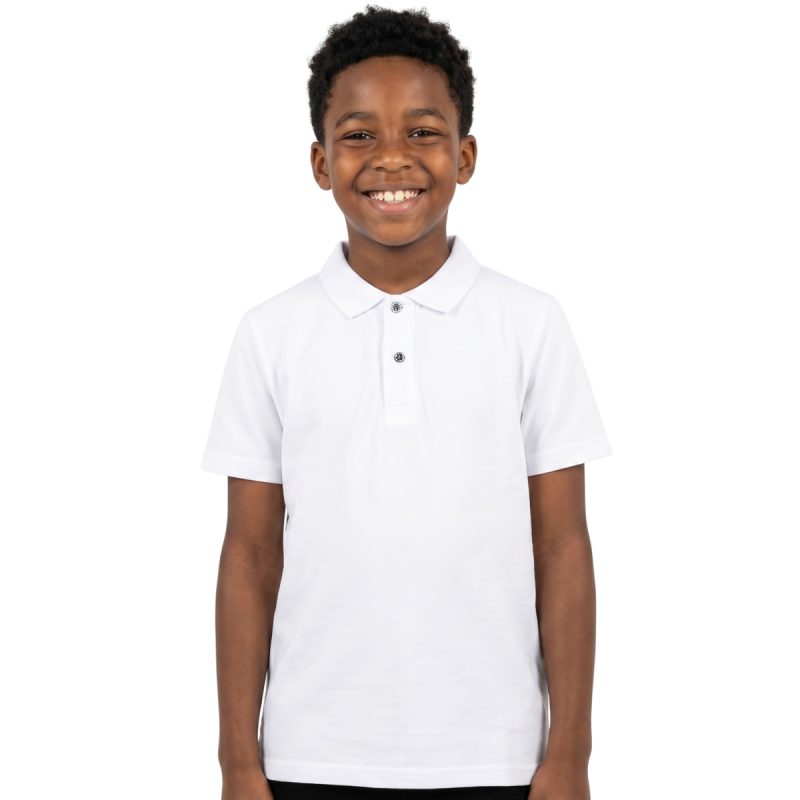 Πόλο μπλούζα Classic White Joyce λευκή βαμβακερή - Kidz.gr