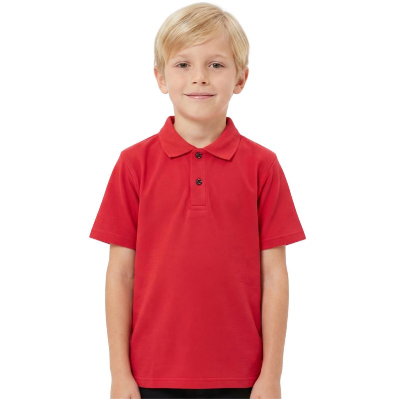 Πόλο μπλούζα Classic Red Joyce κόκκινη βαμβακερή - Kidz.gr