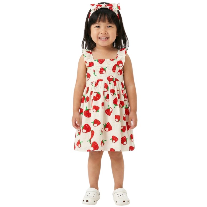 Trax αμάνικο φορεματάκι με κορδέλα για τα μαλλιά «Strawberry Summer Charm»