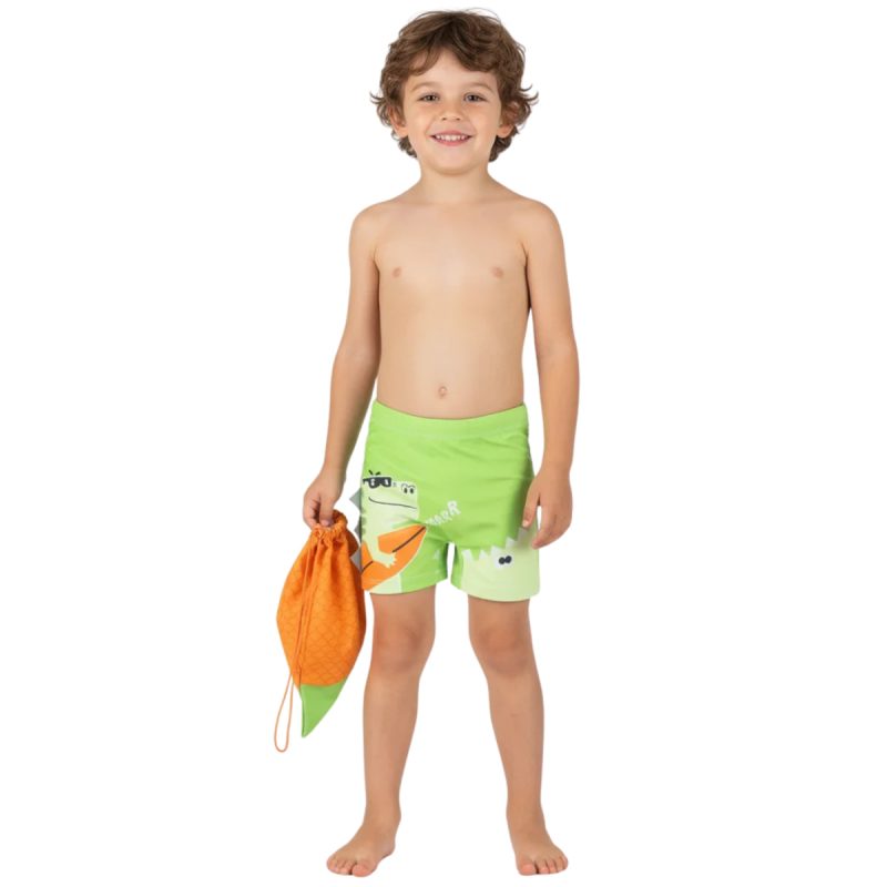 Joyce Swimwear σετ μαγιό μποξεράκι και σκουφάκι κολύμβησης «Dino Swim Set»