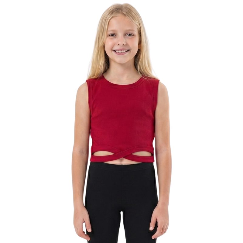 Joyce cropped αμάνικο μπλουζάκι «Red Summer»