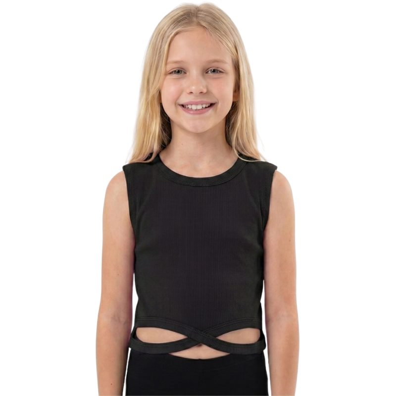Joyce cropped αμάνικο μπλουζάκι «Black Summer»